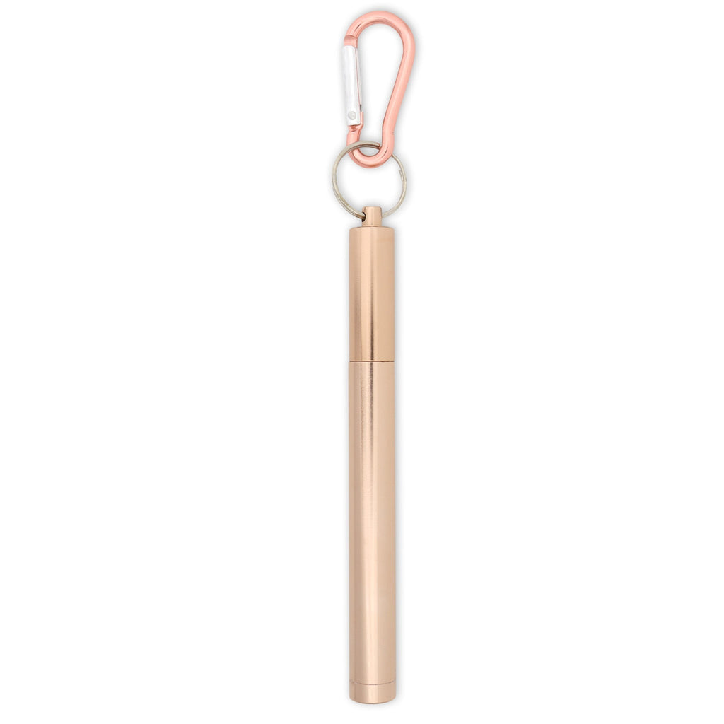 Telescopic Rose Gold Straw – Sixth and Zero